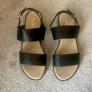 ALDO black and cork sandals - worn once!